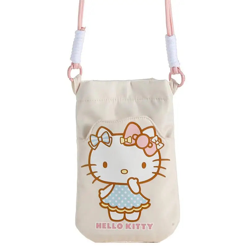 Sanrio Hello Kitty Cinnamoroll Kawaii Cartoon My Melody Crossbody Phone Bag Children's Storage Bag Birthday Gift Peripherals