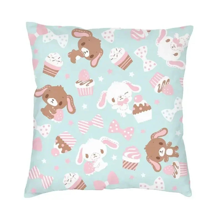 Sugarbunnies Cushion Cover  Print Anime Manga Throw Pillow Case for Sofa Fashion Pillowcase Home Decoration