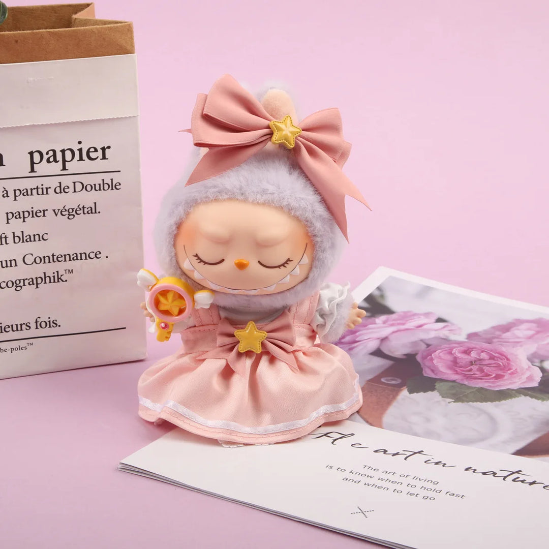 Mini Plush Doll Summer Cute Cute Dress 15cm/17cm Labubu I II Idol Doll Clothing Accessories Sitting Party Korean Kpop Exo