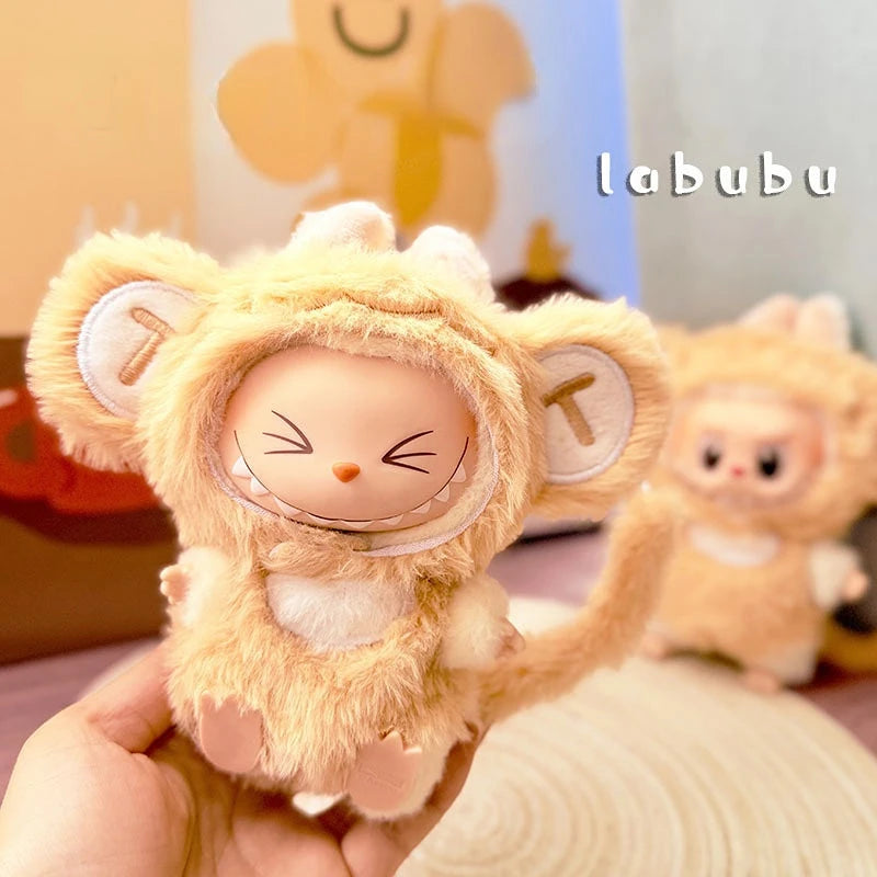Cute Monkey Adventure Suit Labubu Doll Clothes 15/17cm Plush Doll'S Clothes Labubu I II Idol Dolls Sitting Party Accessories
