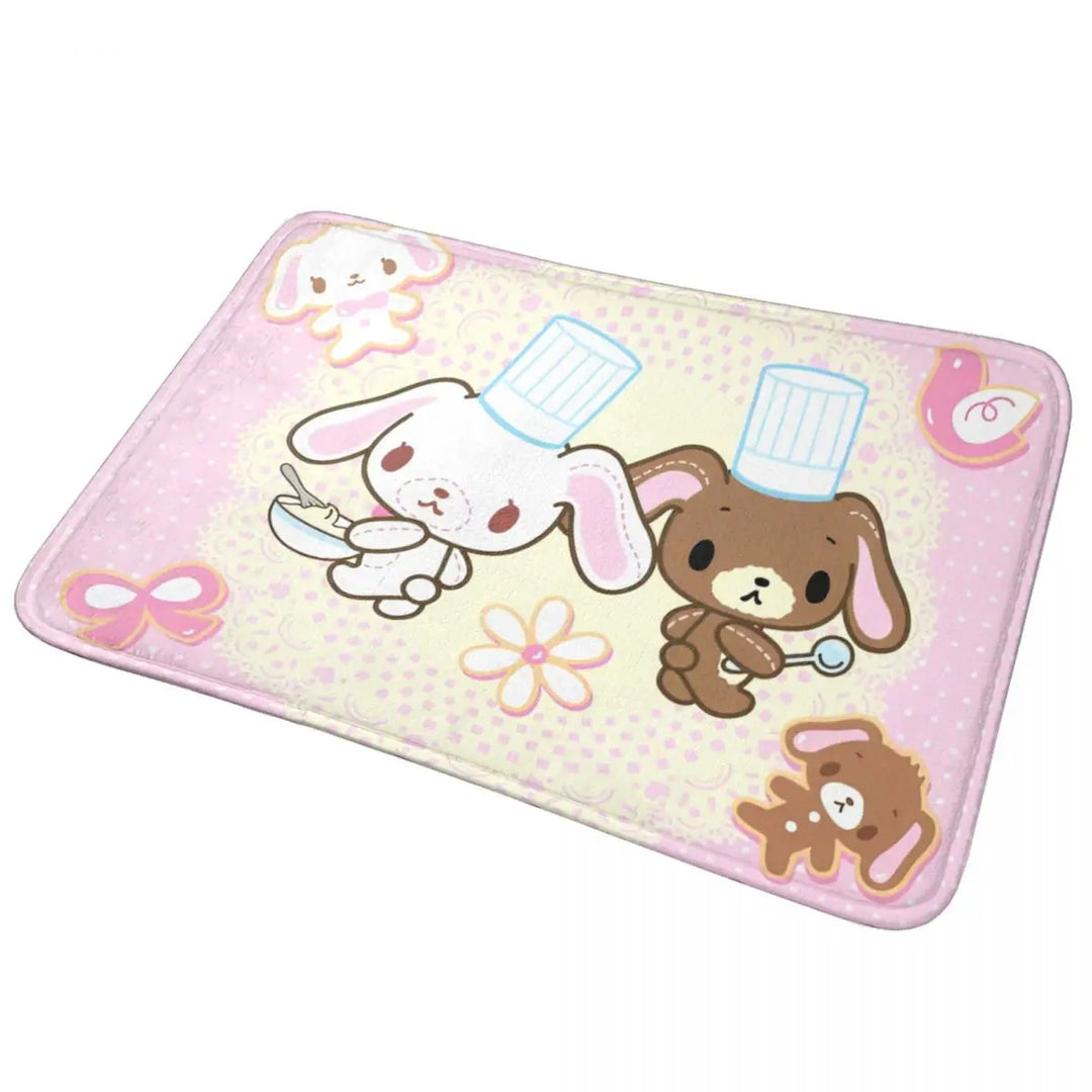 Cartoon Sugarbunnies Memory Foam Bathroom Rugs Ultra Soft Non-Slip Carpet Bath Mat Water Absorbent for Kitchen Shower