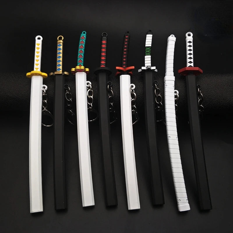 Mini Sword With Sheath China Ancient Sword Zinc Alloy Tang Hengdao Han Sword Weapon Model Keychain Pendant Cosplay Accessories
