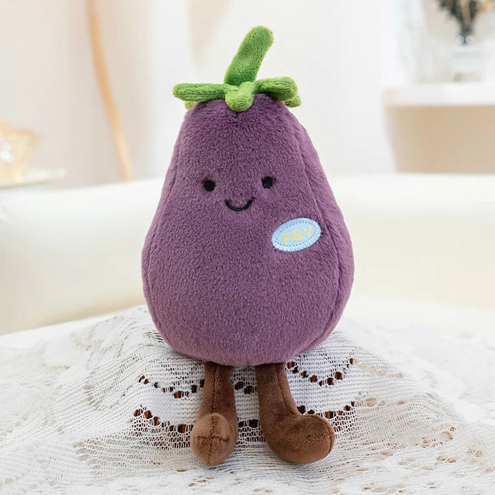 A Variety of Vegetable Plush Toys Eggplant Cartoon Cauliflower Soft Dolls Broccoli Plushie Red Tulip Stuffed Toys Cabbage Garlic