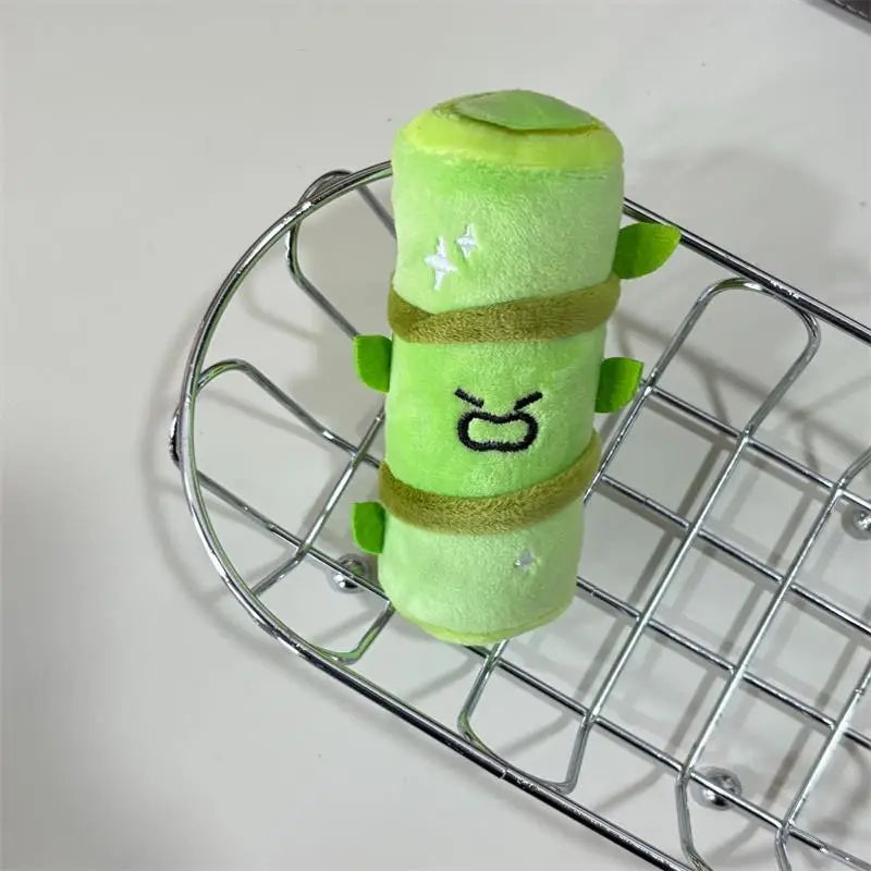 Cartoon Angry Bamboo Plush Doll Bag Charm