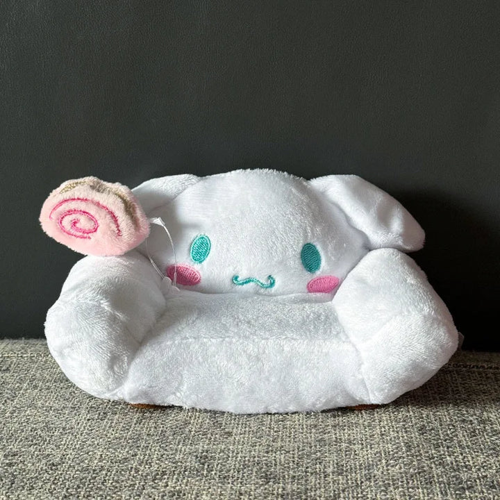 Kawaii Kuromi Hello Kitty Mickey Plush Mini Sofa Cartoon Cute Plush Toy Soft Stuffed Doll Sofa Decorative Home Item For Fans