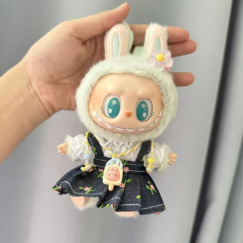 17cm Labubu I II Idol Dolls Outfit Clothing Accessories For Korea Kpop Exo DIY Gift  Sitting Party Cute Mini Plush Doll'S Clothe