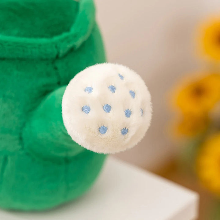 Stuffed Watering Pots With Pretty Flowers Gift Sets For Gardners Green Watering Can Plush Toys Amusing Birthday Christmas Gifts