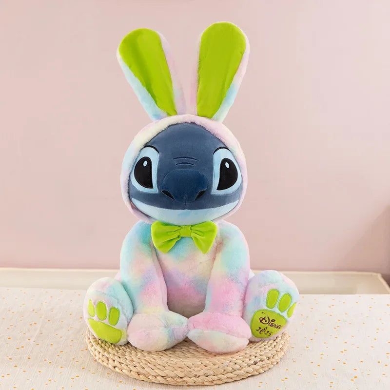 30/80CM Disney Lilo & Stitch Plush Doll Cartoon Toy Cute Kawaii Anime Stuffed Rabbit Ears Stich Soft Plushie Kids Birthday Gifts