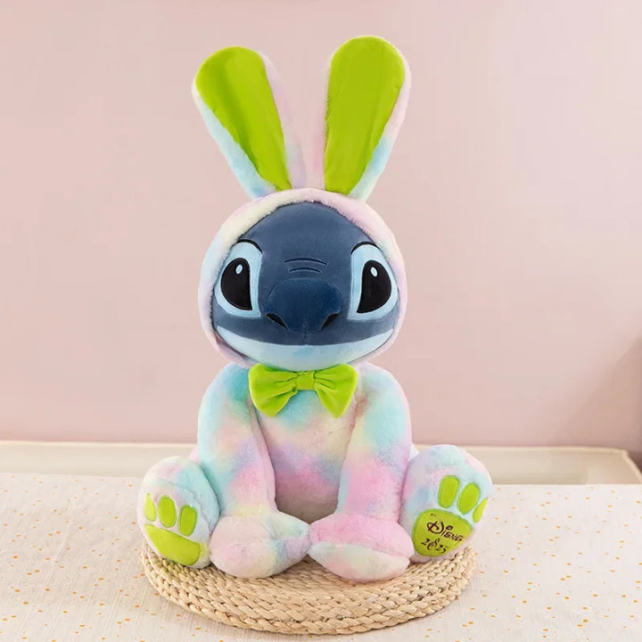 30/80CM Disney Lilo & Stitch Plush Doll Cartoon Toy Cute Kawaii Anime Stuffed Rabbit Ears Stich Soft Plushie Kids Birthday Gifts