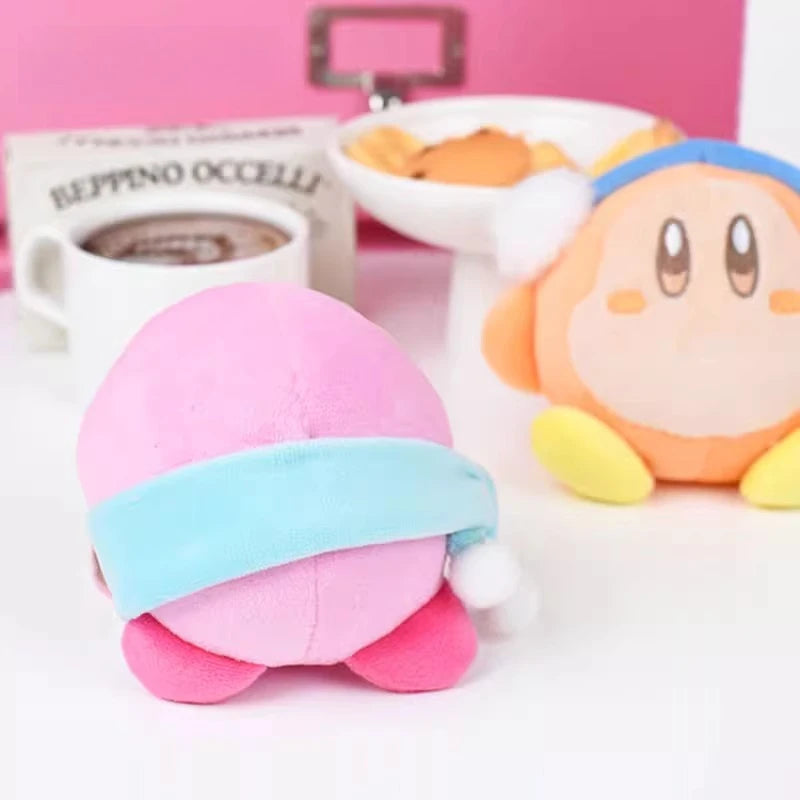 Cartoon Kirby‌/‌Waddle Dee‌ Plush Pendant Keychain Back Packaging Ornament Soft Cute Cartoon Toys for Friends Christmas Gifts