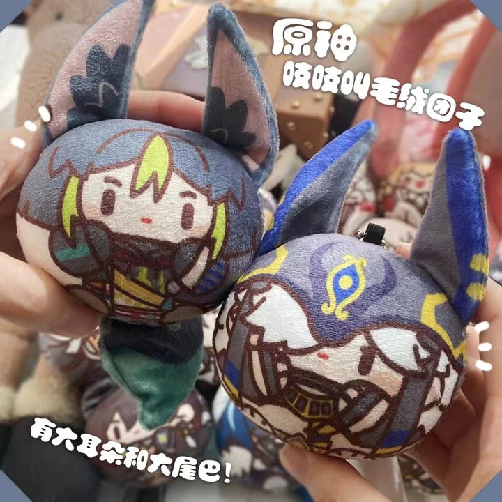 Genshin Impact Tighnari Cyno Xiao Venti Kaveh Kazuha Kaeya Plush Pendant Keychains Anime Plushie Toys Gift