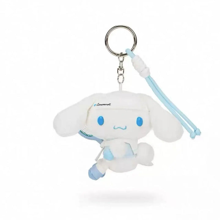 New Sanrio Tennis School uniform series My Melody Cinnamoroll Hello kitty Kuromi Plush Keychain Kawaii Anime Stuffed Bag Pendant