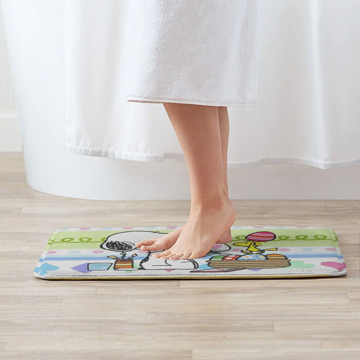 Happy Easter Eggs Snoopy Accessories Memory Foam Bath Mat Rug Non-Slip Soft  Bathroom Floor Rugs Carpet For Kitchen Shower Bath