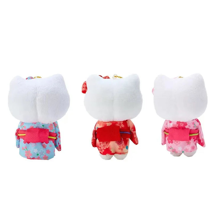 Sanrio Hello Kitty Plush Toys Kawaii Sakura Kimono Keychain Backpack Pendant Accessories Girl Student Birthday Creative Gift