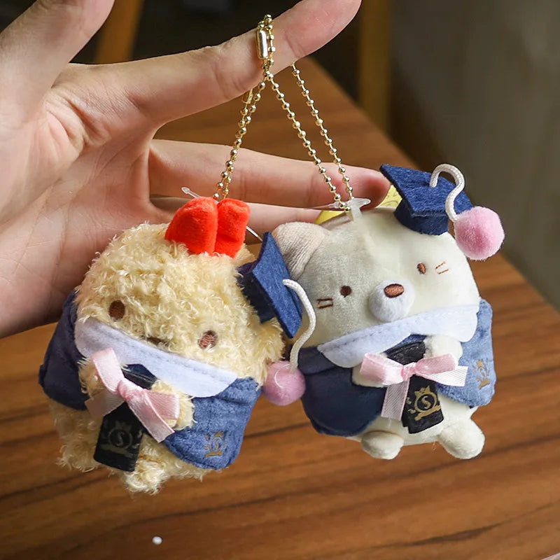 Cartoon ‌Sumikko Gurashi‌ Plush Doll Pendant Keychain Bachelor's Clothing Style Decorations for Boys and Girls Holiday Gifts