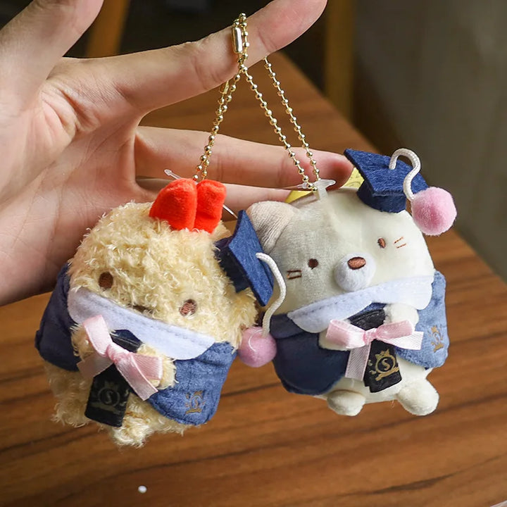 Cartoon ‌Sumikko Gurashi‌ Plush Doll Pendant Keychain Bachelor's Clothing Style Decorations for Boys and Girls Holiday Gifts