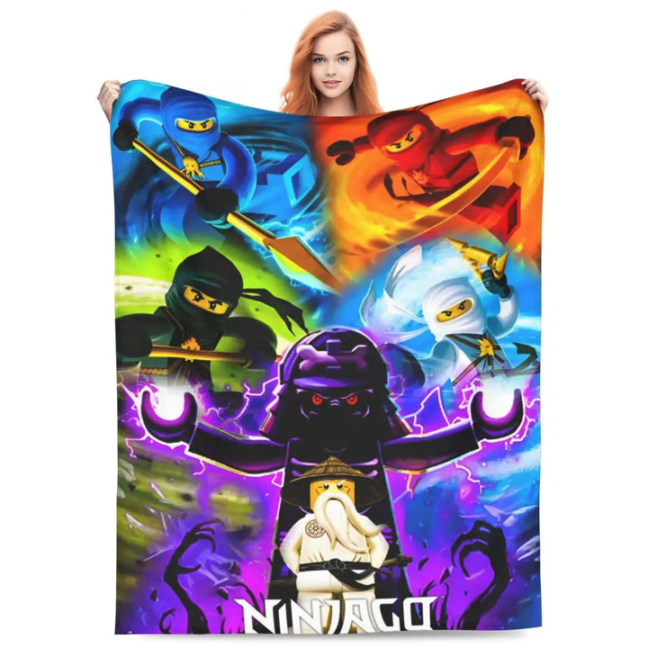 N-ninjagos Knitted Blankets Coral Fleece Plush Super Soft Throw Blankets for Bed Bed Rug