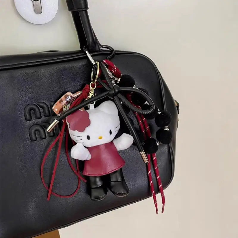 Kawaii Sanrio Hello Kitty Long Legs Plush Toys Kawaii Keychain Cartoon Backpack Pendant Decoration Girl Christmas Creative Gift