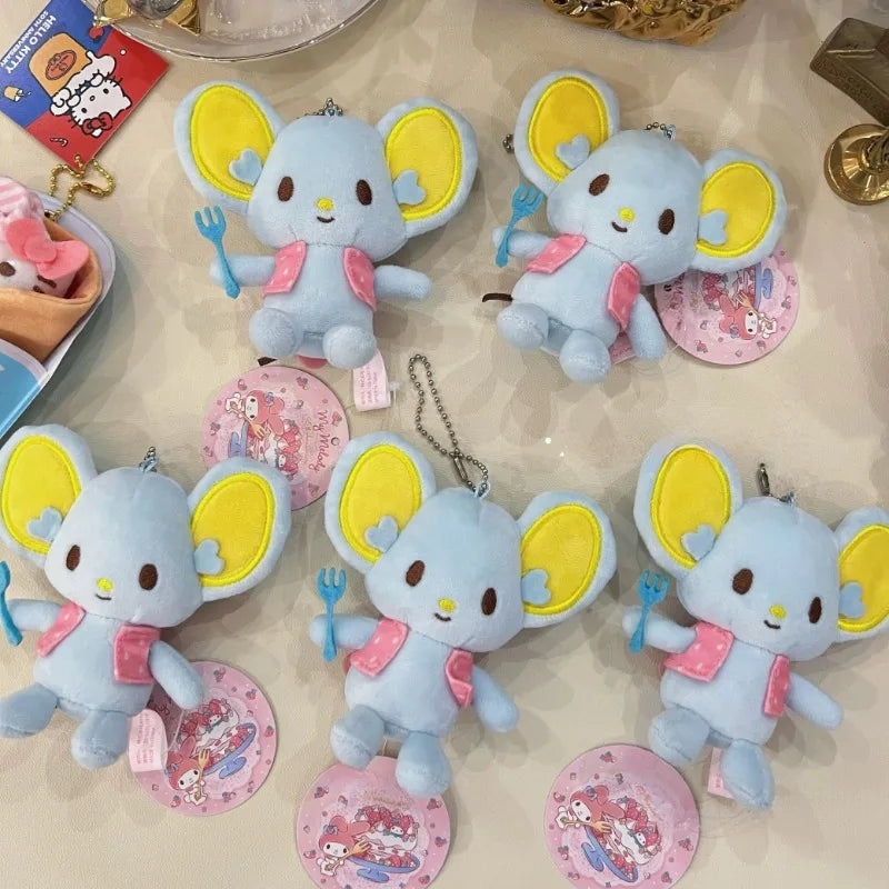 New My Melody closest Friend fork Flandre Mouse my sweet piano Plush Doll Keychain Bag Pendant  Bag Accessories Birthday Gift
