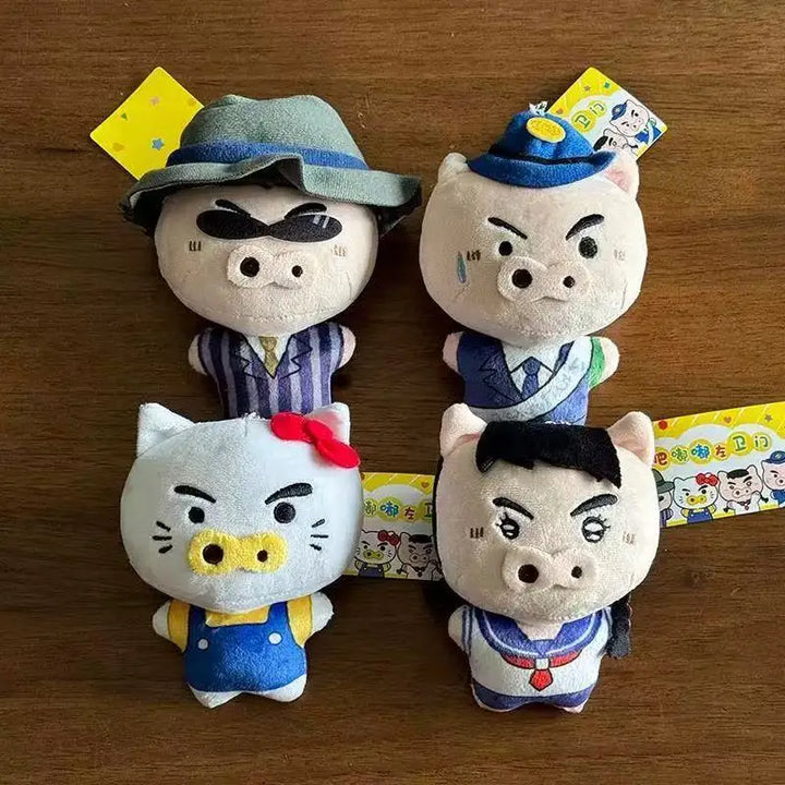 New cartoon Crayon Shin-chan Pendant Plush Doll Pig Saemon  Kitty Backpack Pendant Cartoon stereo Saemon pig Bag cham kid gift