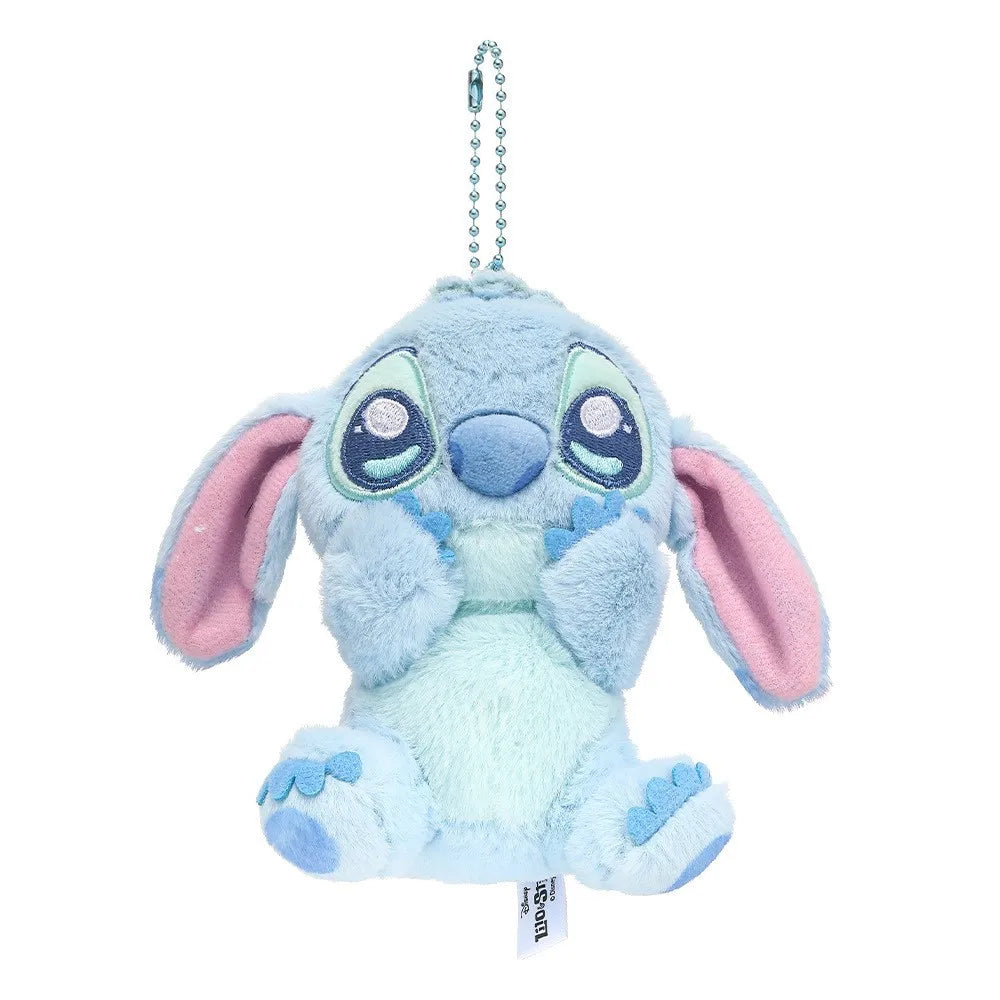 Disney Lilo&stitch Angel Plush Toys Kawaii Backpack Pendant Cute Cartoon Couple Keychain Doll Decoration Friends Holiday Gift