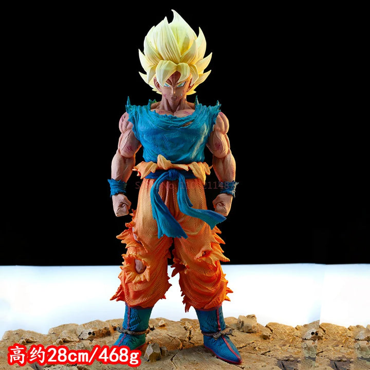 In Stock Dragon Ball Z Son Goku Ssj Figure Super Saiyan Goku Action Figures 28cm Pvc Statue Collection Model Customized Toy Gift