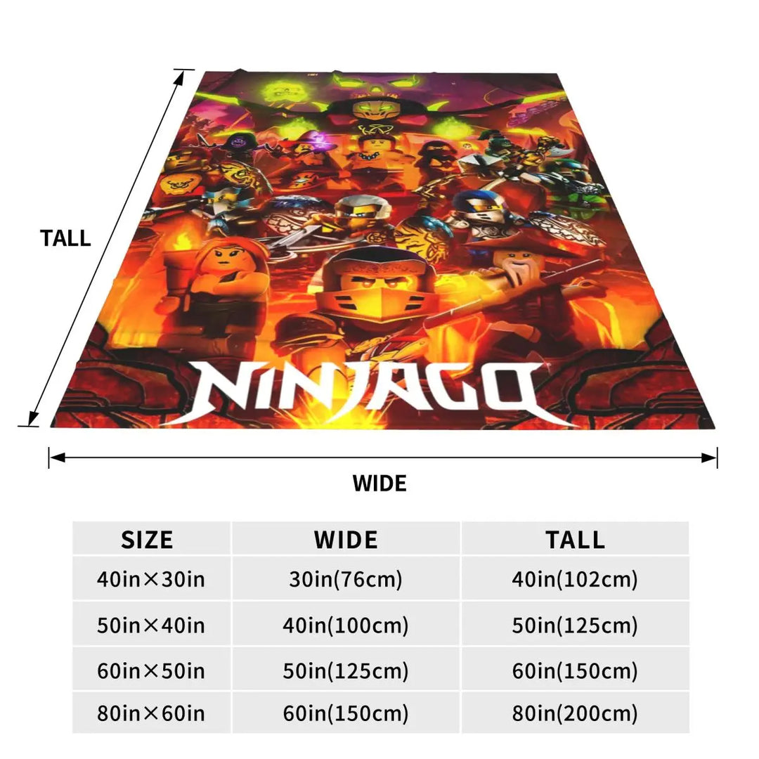 N-ninjagos Knitted Blankets Coral Fleece Plush Super Soft Throw Blankets for Bed Bed Rug