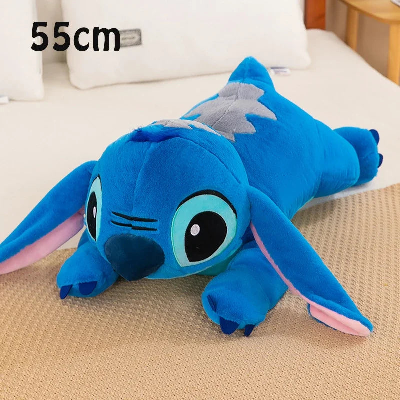 Lilo and Stitch Disney Plush Toys Prone Cute 55/80cm Anime Stich Doll Stuffed Plushie Angel Pillow Soft Gift for Children Kawaii