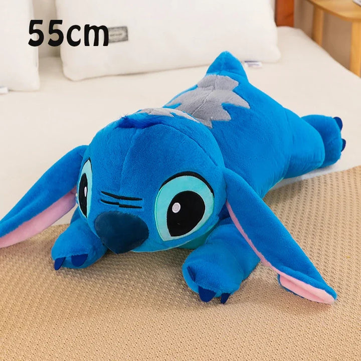 Lilo and Stitch Disney Plush Toys Prone Cute 55/80cm Anime Stich Doll Stuffed Plushie Angel Pillow Soft Gift for Children Kawaii