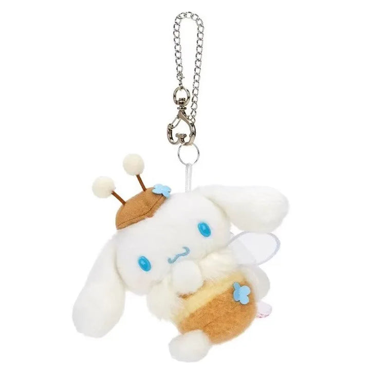Sanrio Kuromi My Melody Kawaii Cartoon Plush Toys Keychain Cinnamoroll Hello Kitty Backpack Pendant Decoration Girl Holiday Gift