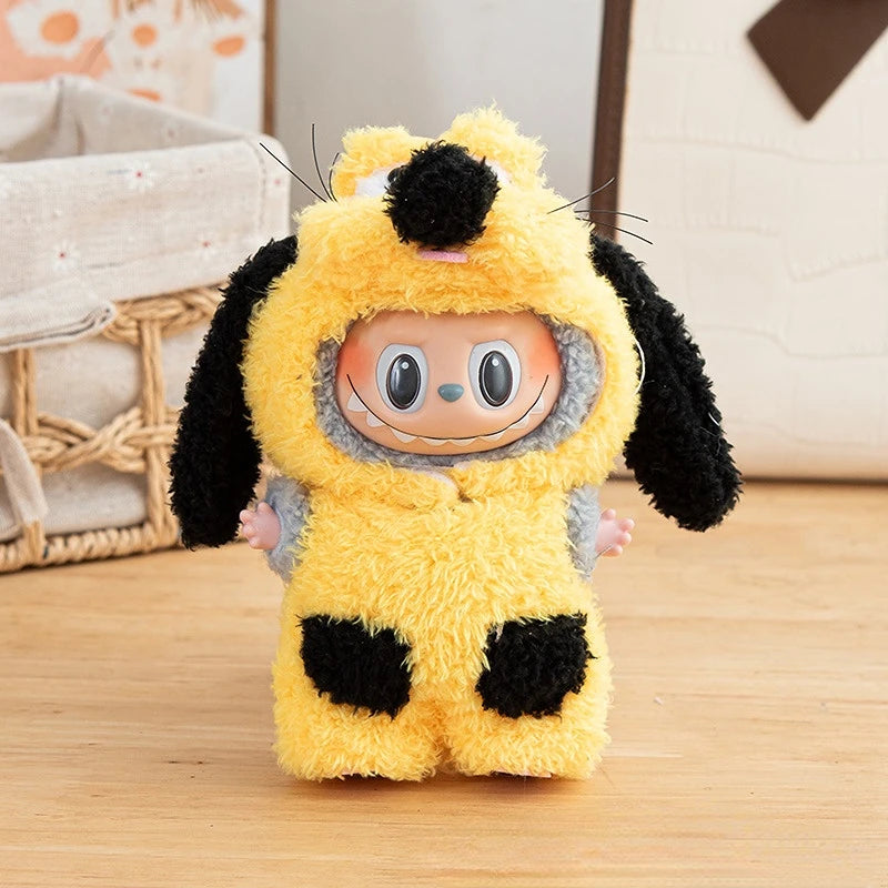 1st 2nd 3rd Gen Labubu Outfit Colorful Themed Animal Outfits Set: Western Pink Dress Brown Christmas Reindeer Pink Crab Fuchsia