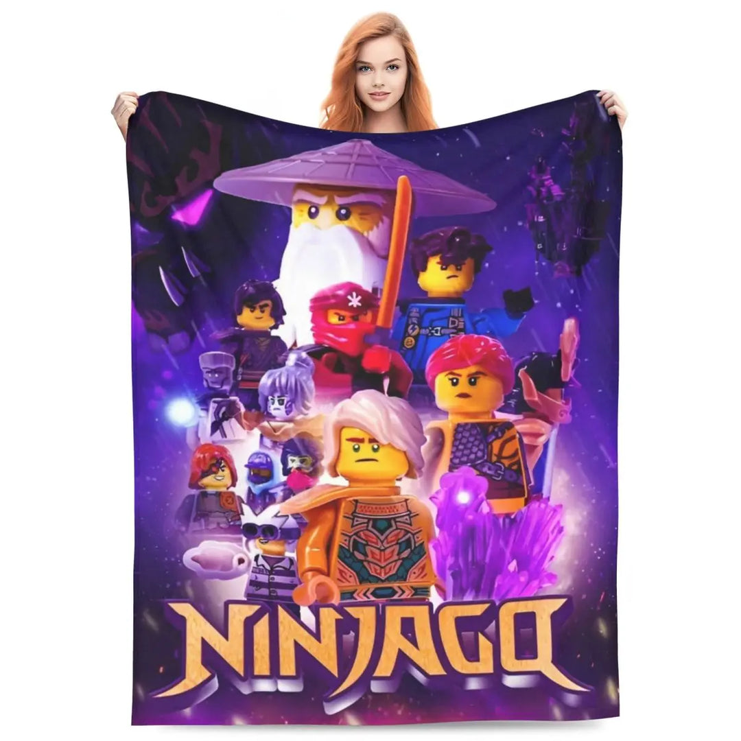 N-ninjagos Knitted Blankets Coral Fleece Plush Super Soft Throw Blankets for Bed Bed Rug