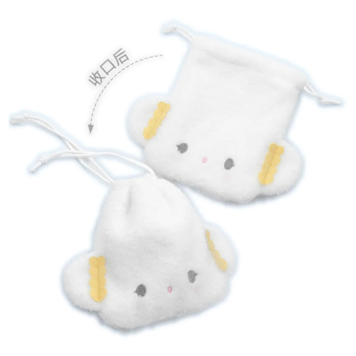 Sanrio My Melody Hello Kitty Plush Bundle Pocket Kawaii Cartoon Marumofubiyori Storage Bag Creative Christmas Gift for Friends