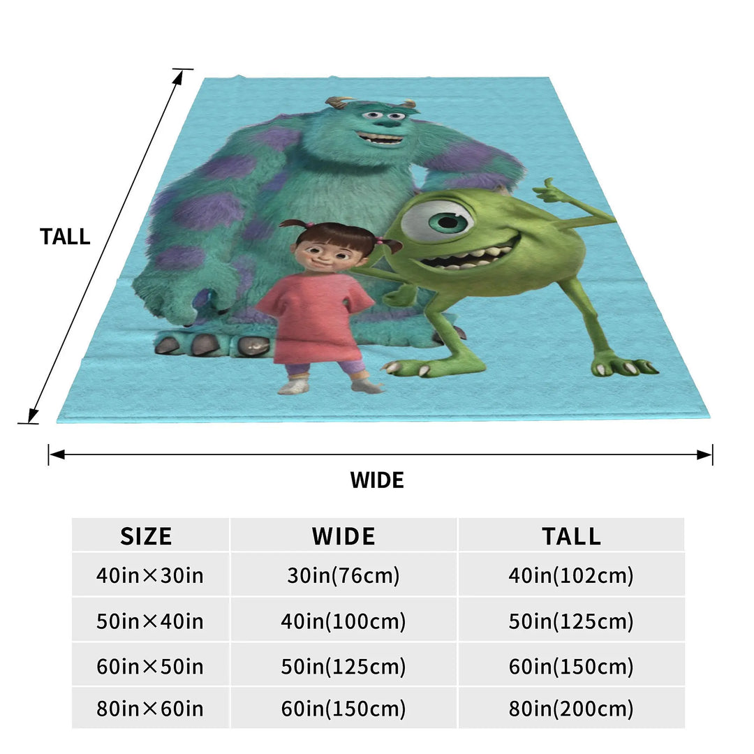 Paddy's Day Green Things  Monsters Inc Movie Blankets  Flannel Awesome Warm Throw Blanket for Chair Covering Sofa  Winter