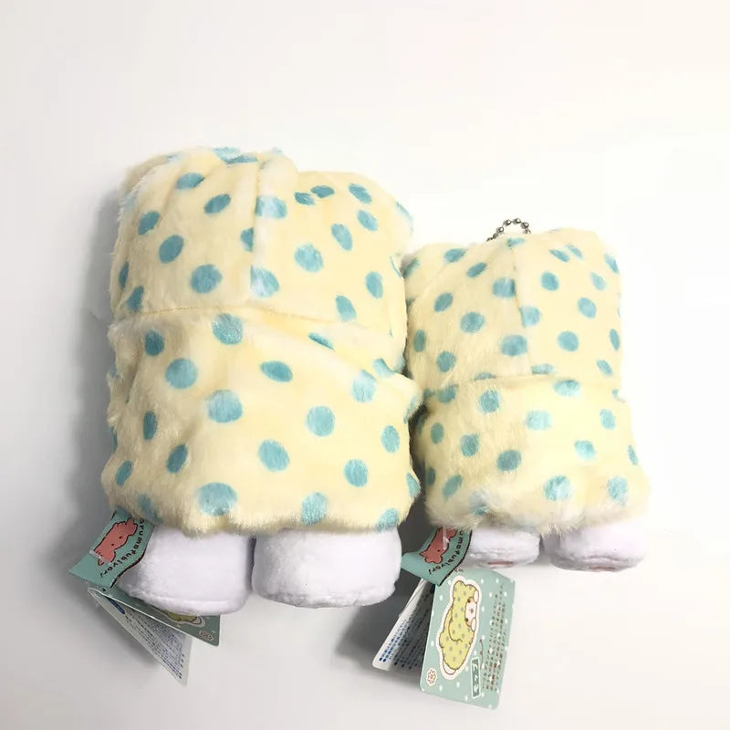 Sanrio Marumofubiyori Bear Plush Toys Keychain Moppu bear Cartoon Kuromi Stuffed Plush coin purse bag Backpack Pendant Gifts