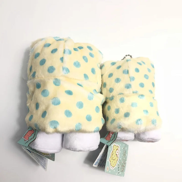 Sanrio Marumofubiyori Bear Plush Toys Keychain Moppu bear Cartoon Kuromi Stuffed Plush coin purse bag Backpack Pendant Gifts