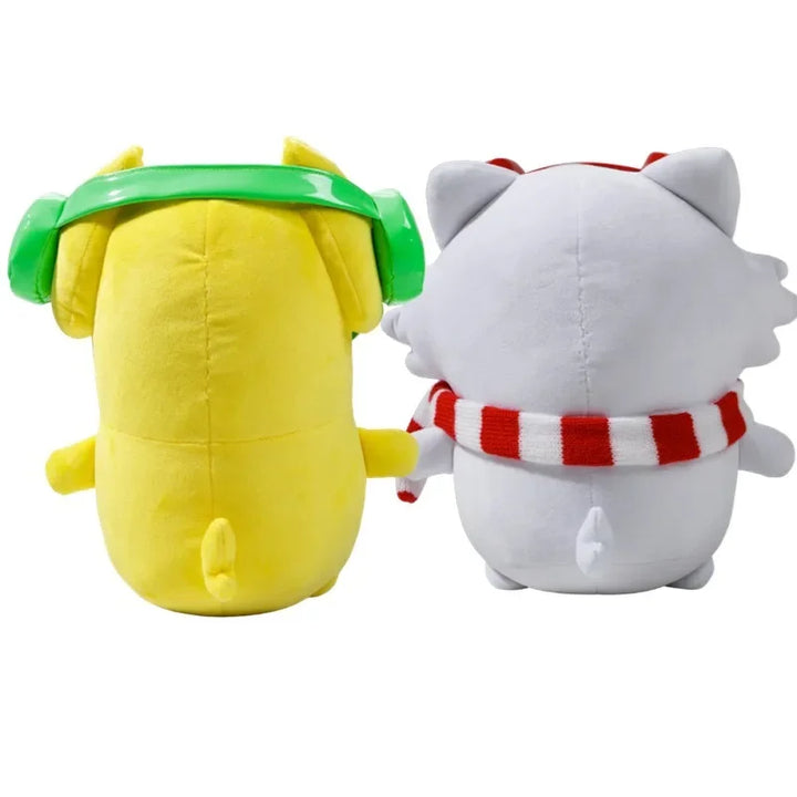 New 23cm Tyler and Snowi Snuggle Bundle Anime Plush Toy Game Peripherials Cotton Doll Cartoon Cat Animals Plushie Toys Gifts