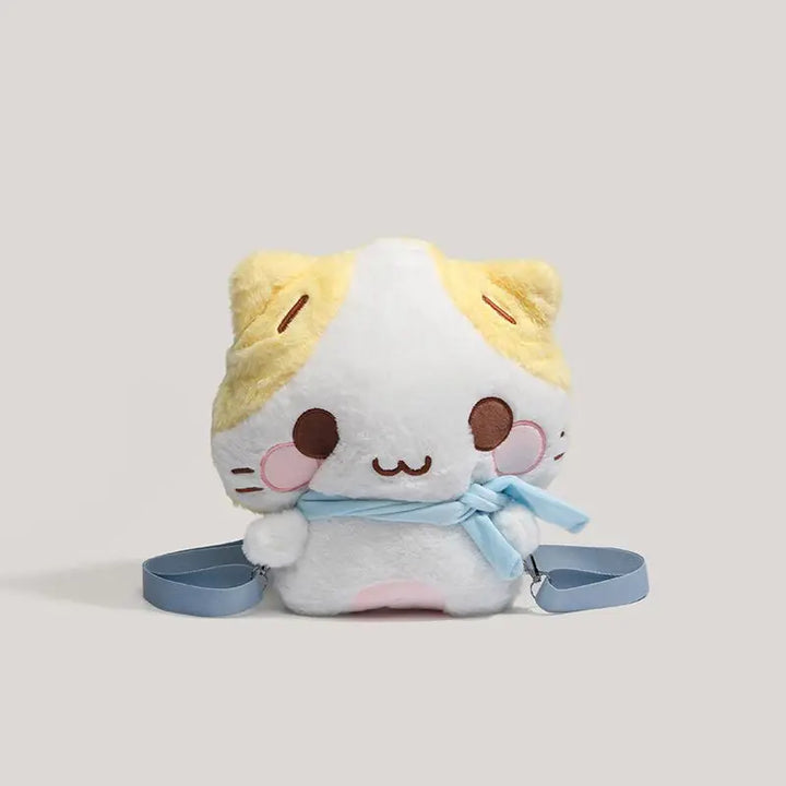 Cartoon ‌Masyumaro Soft Plush Backpack Anime Stuffed Animal Plush Toys Schoolbag Cute Student Backpack Girl Christmas Gift