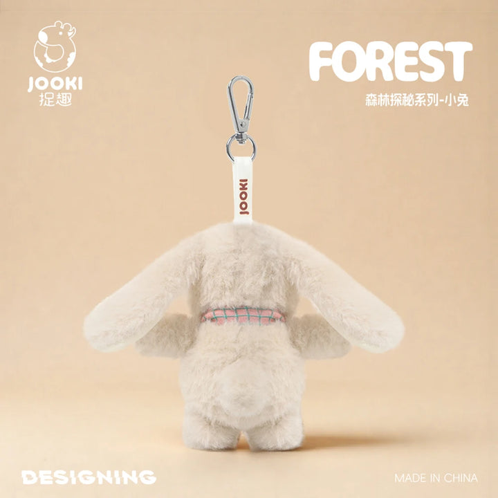 Pink Pig Stuffed Farm Animal Keychain White Sheep Plush Key Ring Holder Small Monkey Soft Dolls Pendants Bag Accessory Fun Gifts