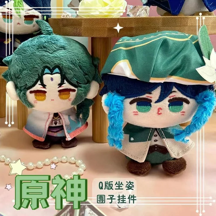 Genshin Impact Plush Doll Baizhu Kazuha Kaveh Al Haitham Dottore Pendant Keychain Anime Cosplay Cute Soft Stuffed Toy Kids Gift