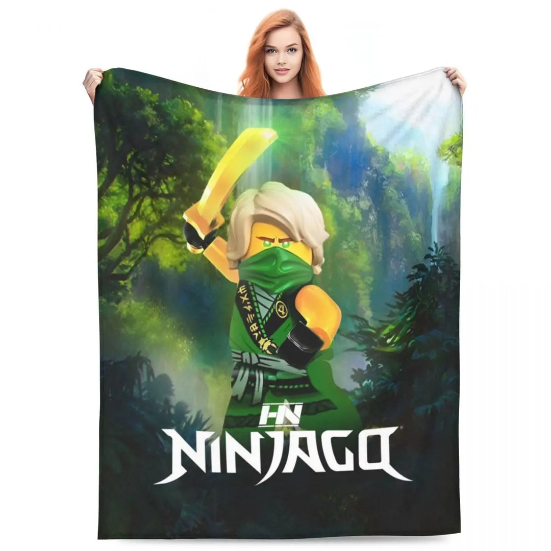 N-ninjagos Knitted Blankets Coral Fleece Plush Super Soft Throw Blankets for Bed Bed Rug