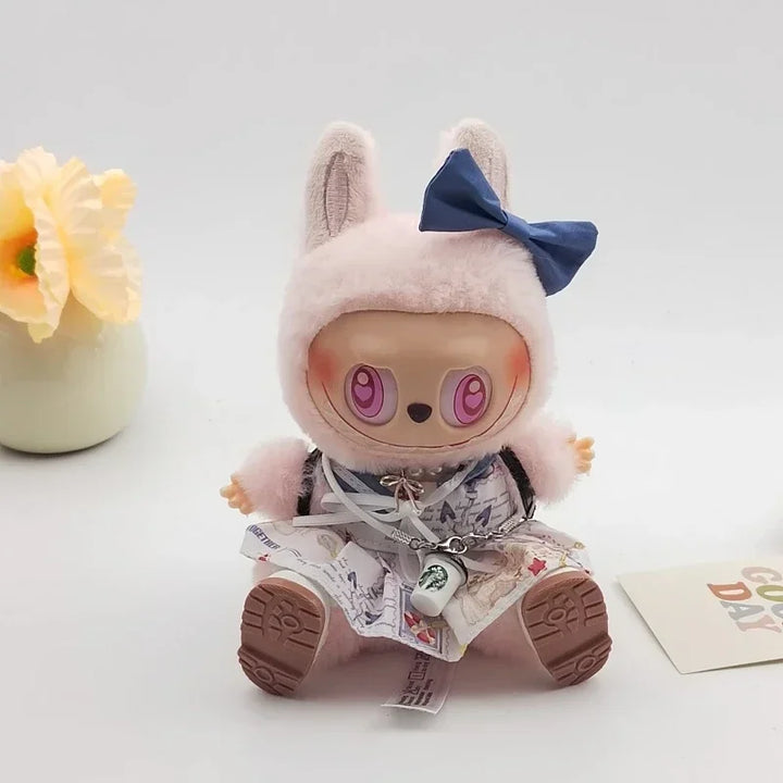 For 17CM Labubu Doll Clothing Creative Design Navigation Clothing Unique Handmade Suit Exquisite Clothing Matching Accessories