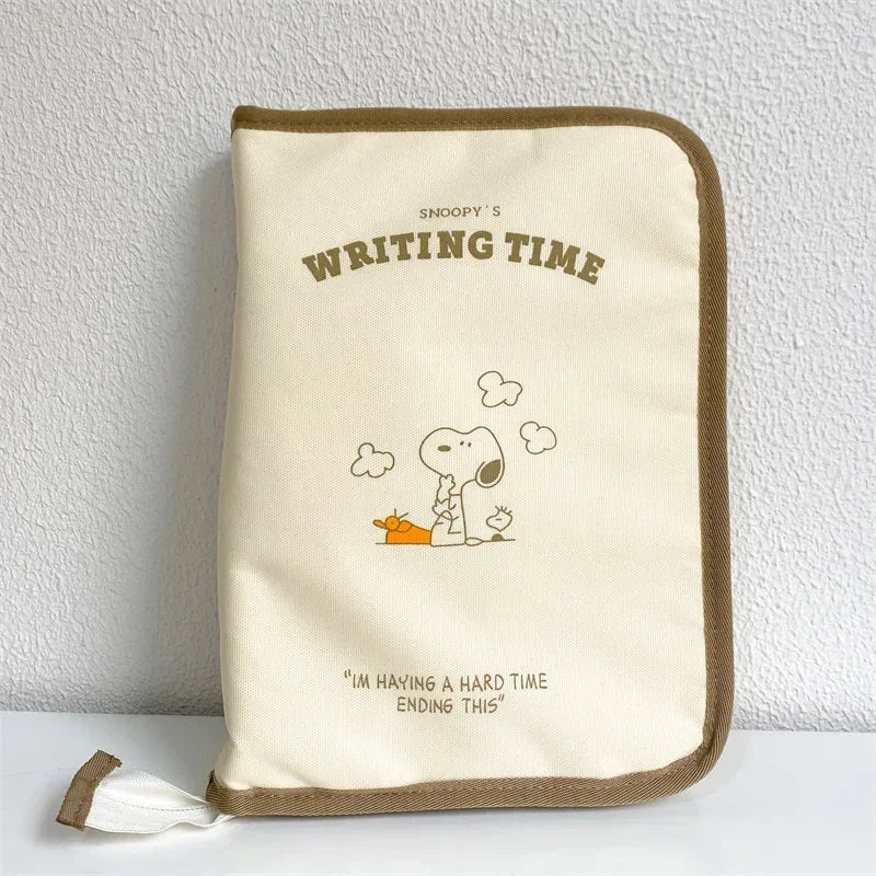 Cute Snoopy Large Capacity Storage Tablet Handbook Miscellaneous Organizer Bag Cartoon Peripheral Gifts for Friends