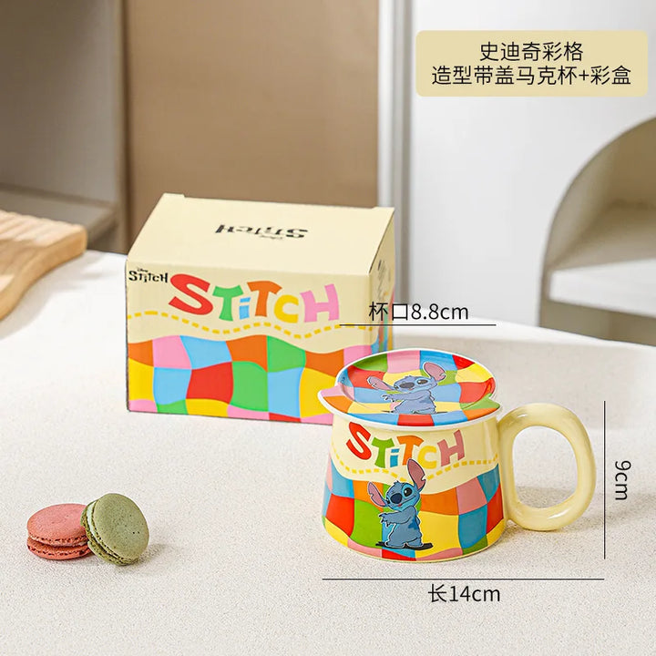 Disney Mickey Marie Cat Peripherals Ceramic Mug Cartoon Cute High-Capacity Milk Water Cup Festive Gifts Party Decor Gift