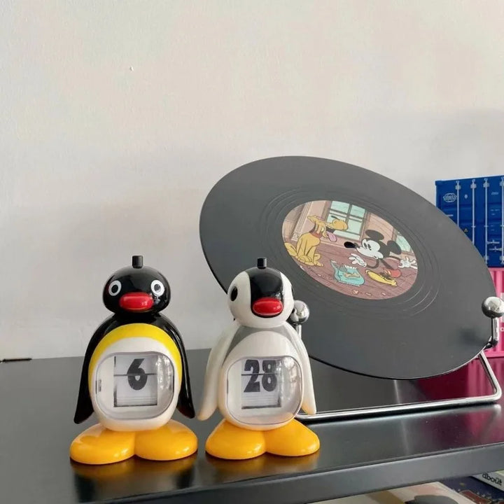 Cute Cartoon Pingu Calendar Desktop Ornament Decoration Household Press Calendar Cute Doll Doll Boys and Girls Christmas Gifts