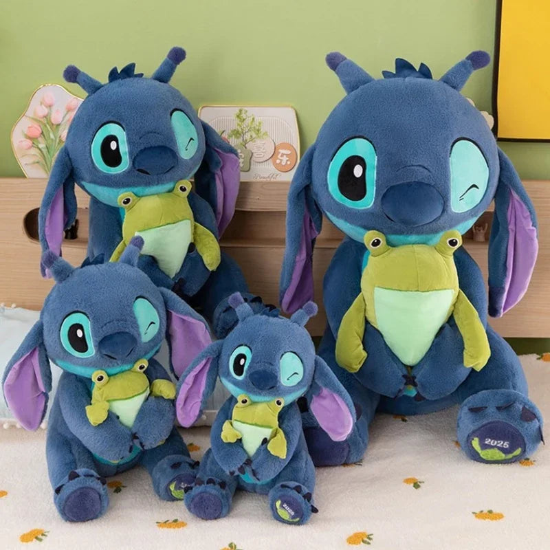 Lilo and Stitch Plush 35/80CM Disney Doll Cartoon Toy Anime Stuffed Kawaii Frog Stich Soft Plushie Kids Birthday Xmas Gifts