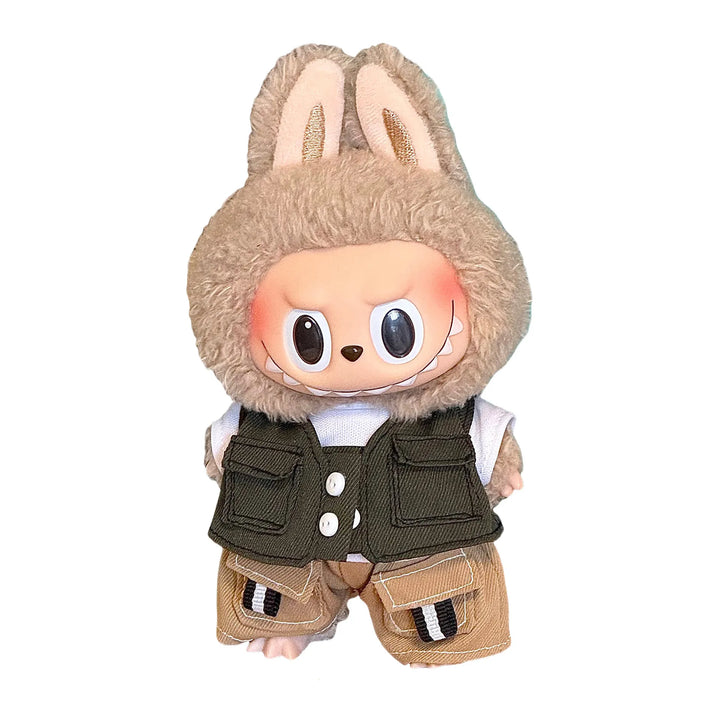 15/17cm Labubu I II III Idol Dolls Pocket Workwear Suit Set Mini Plush Doll'S Clothes 10CM Cotton Doll DIY Accessories
