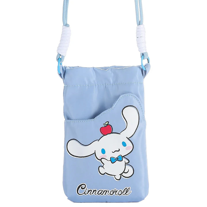 Sanrio Hello Kitty Cinnamoroll Kawaii Cartoon My Melody Crossbody Phone Bag Children's Storage Bag Birthday Gift Peripherals