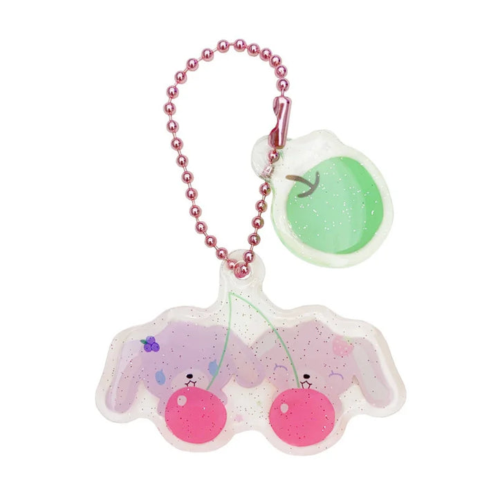 Sugarminuet Cherry Acrylic Keychain Charms Strawberryusa Blueberryusa Cute Kawaii Phone Keychains Mascot