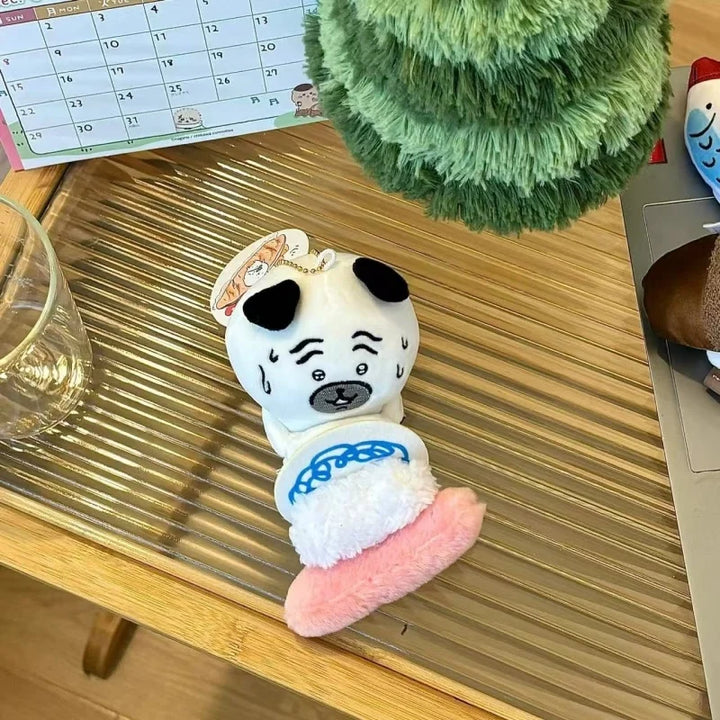 Anime Joke Bear Plush Doll Pendant Creative Naganos Polar bear Bag Pendant Kawaii Soft Stuffed Keychain Accessories Girly Heart